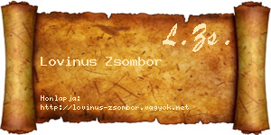 Lovinus Zsombor névjegykártya
